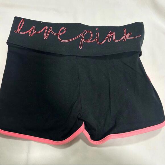 Y2K PINK YOGA SHORTIE SHORTS - Picture 1 of 3